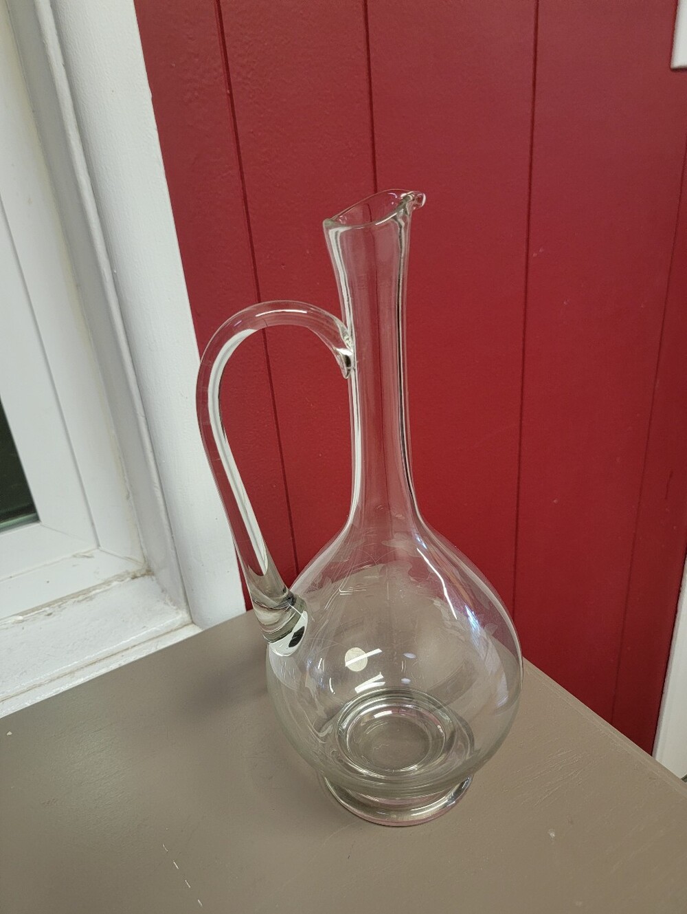 Glass Vintage Pitcher with Handle